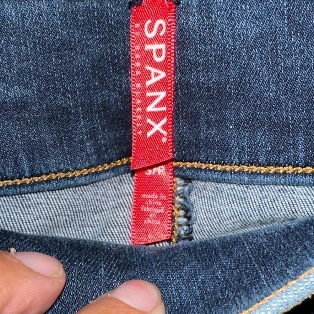 SPANX Distressed Ankle High waist skinny pull on jeans size small - Picture 9 of 14